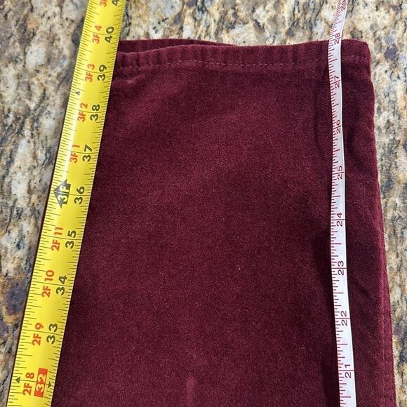 EV1 Y2K Velvet Maroon Stretchy Slim Fit Pants Jeans Size 20 - Picture 8 of 9